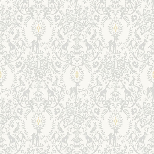 Frendorf | Grau Kinder Tapete - Ornamente, Blumen, Waldtiere JS3311, Jack´N Rose 2024, Grandeco