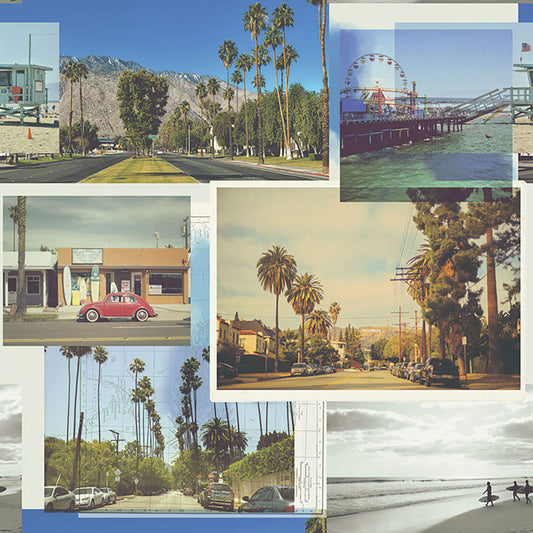 Frendorf | Collage Vlies Tapete, Kalifornien GV24228, Gute Vibes, Decoprint