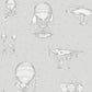 Frendorf | Grau Kinder Tapete - Ballons und Luftschiffe JR3011, Jack´N Rose 2024, Grandeco