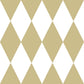 Frendorf | Geometrisches Muster Tapete - weiße und goldene Rauten 347669, Precious, Origin