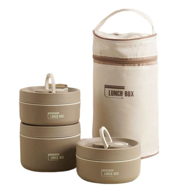 Frendorf | IsoPro™ Mehrschichtige Isolierte Lunchbox | Thermobox für Warm- und Kaltgerichte | GRATIS Tragetasche