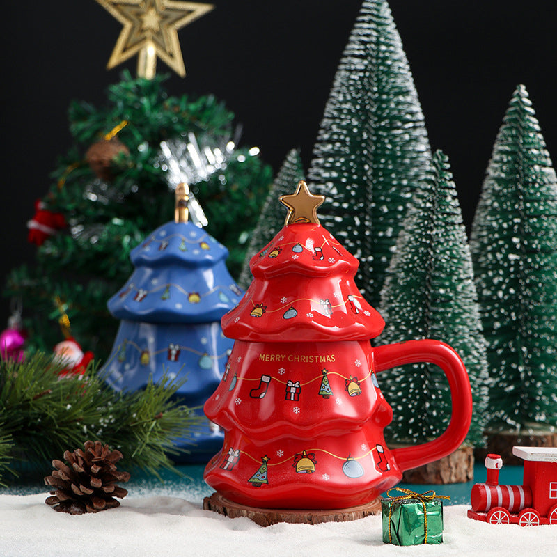Frendorf | Weihnachtsbaum Keramik Becher mit Deckel