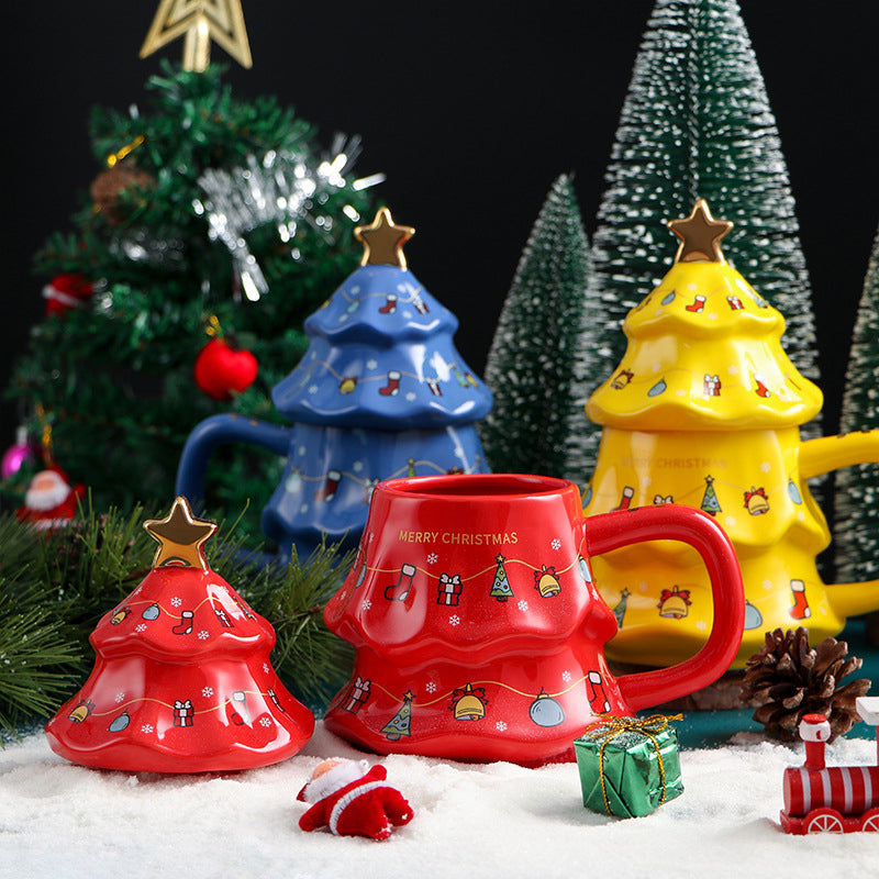 Frendorf | Weihnachtsbaum Keramik Becher mit Deckel