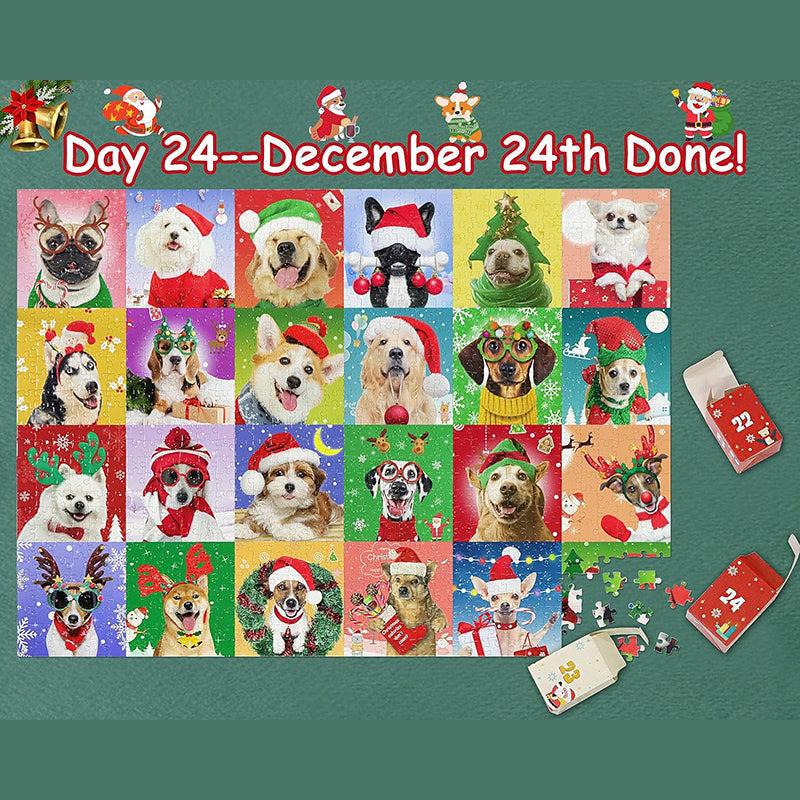 Frendorf | Weihnachts-Puzzle-Adventskalender-Blindbox 24 Teile