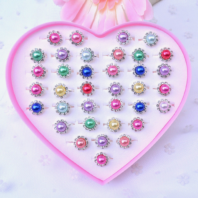 Frendorf | 36 Stück süße Ringe für Mädchen