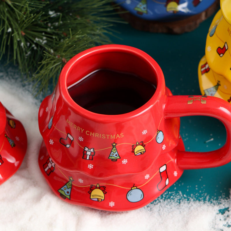 Frendorf | Weihnachtsbaum Keramik Becher mit Deckel