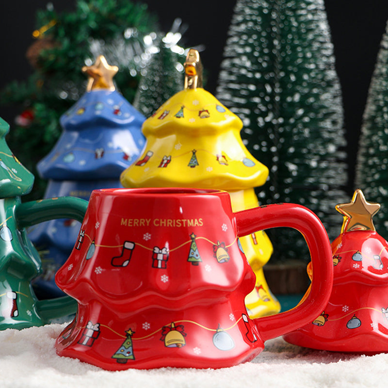 Frendorf | Weihnachtsbaum Keramik Becher mit Deckel