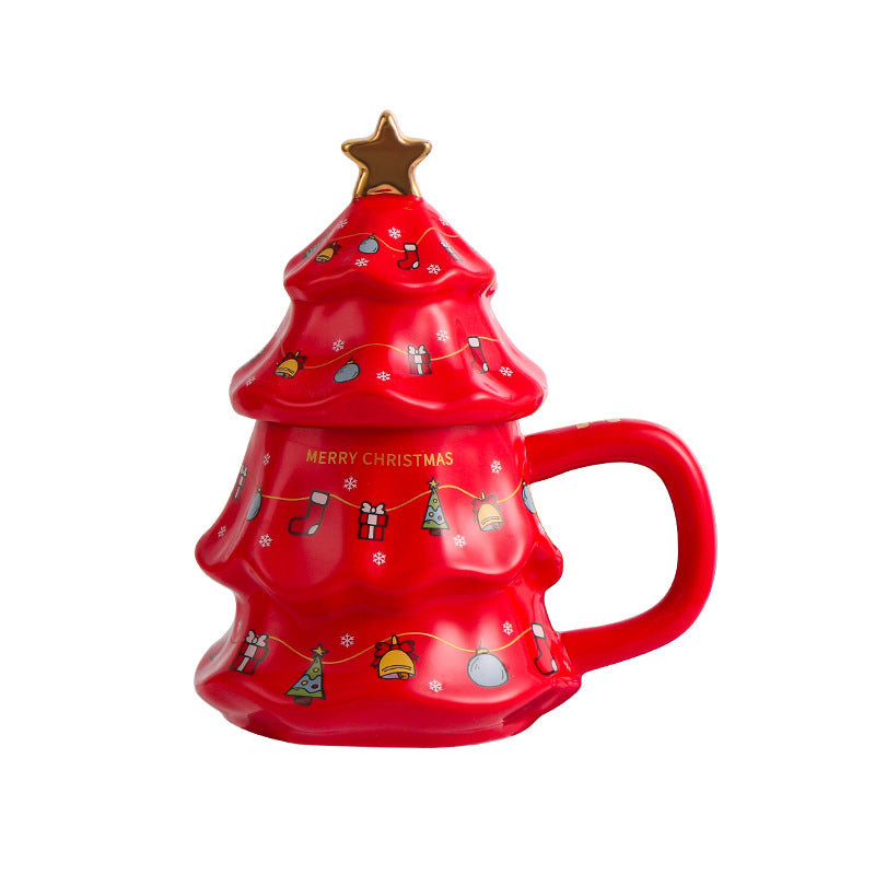 Frendorf | Weihnachtsbaum Keramik Becher mit Deckel