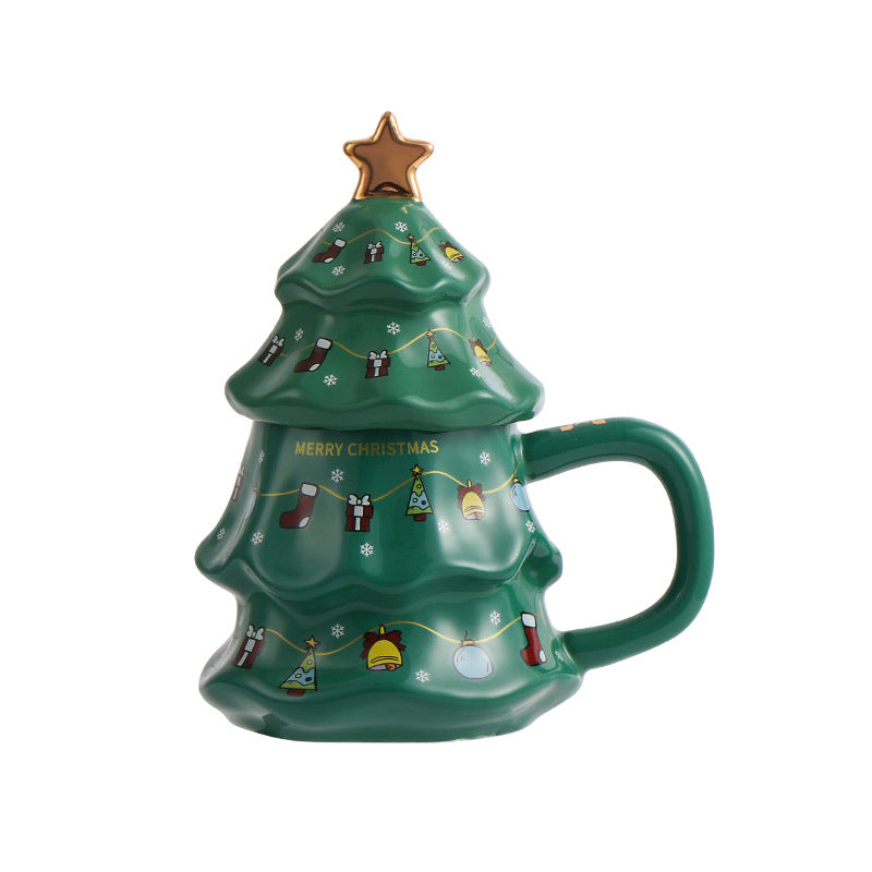 Frendorf | Weihnachtsbaum Keramik Becher mit Deckel