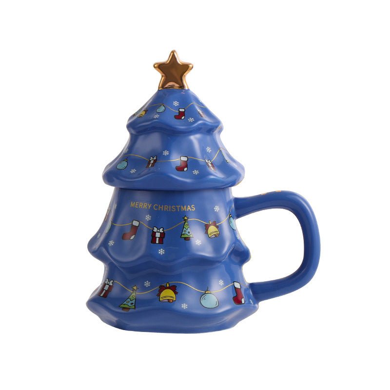 Frendorf | Weihnachtsbaum Keramik Becher mit Deckel