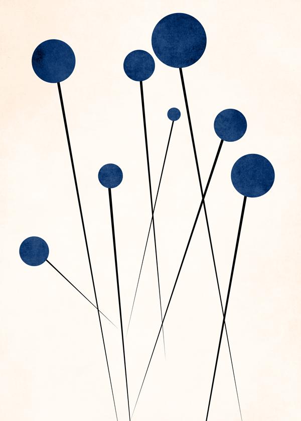 Blaue Blumen in der Wildnis