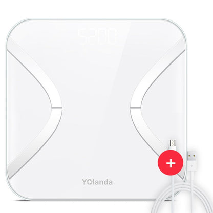 Frendorf | Wiederaufladbare Smart Bluetooth Digitale Körperfettwaage, mit Multi-Index-Test, Hochpräzisionssensor und Mehrbenutzermodus