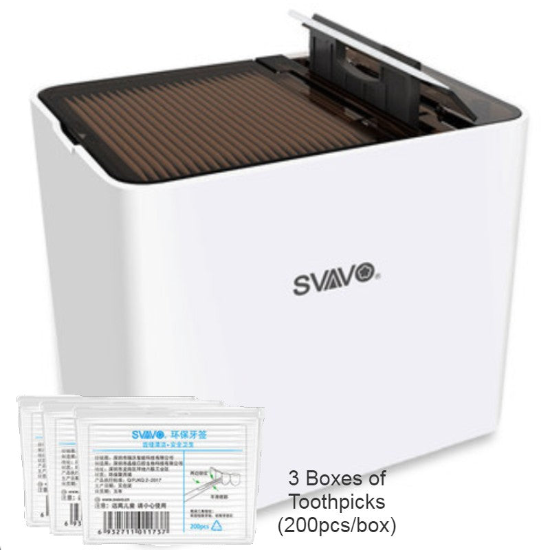 Frendorf | Automatischer Smart Zahnstocher Spender mit UV-Desinfektion, wiederverwendbaren Zahnstocher & Infrarotsensor, für Zuhause, Restaurant & Büro