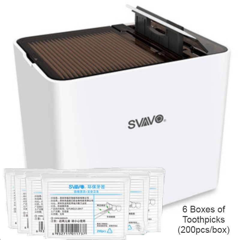 Frendorf | Automatischer Smart Zahnstocher Spender mit UV-Desinfektion, wiederverwendbaren Zahnstocher & Infrarotsensor, für Zuhause, Restaurant & Büro