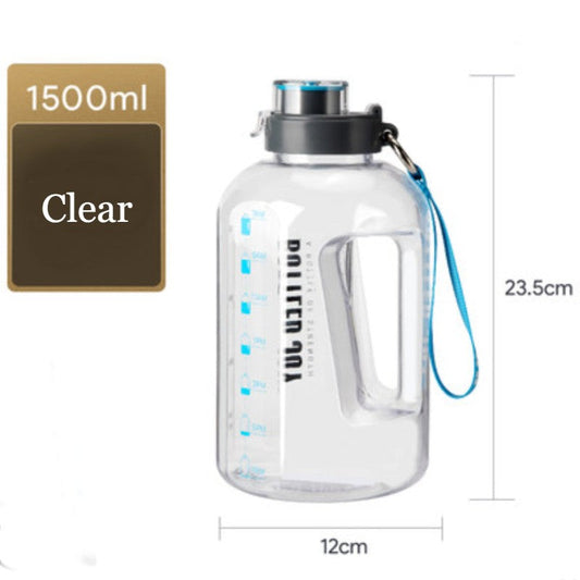 Frendorf | 1500ml große Kapazität Wasserflasche, mit breiter Öffnung, Tritan-Material & BPA-frei, zum Wandern, Fahren, Trainieren & mehr