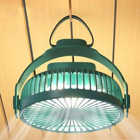 Frendorf | 2-in-1 wiederaufladbarer tragbarer Hängelüfter / Schreibtischventilator, mit Nachtlicht, 4 einstellbaren Windgeschwindigkeiten