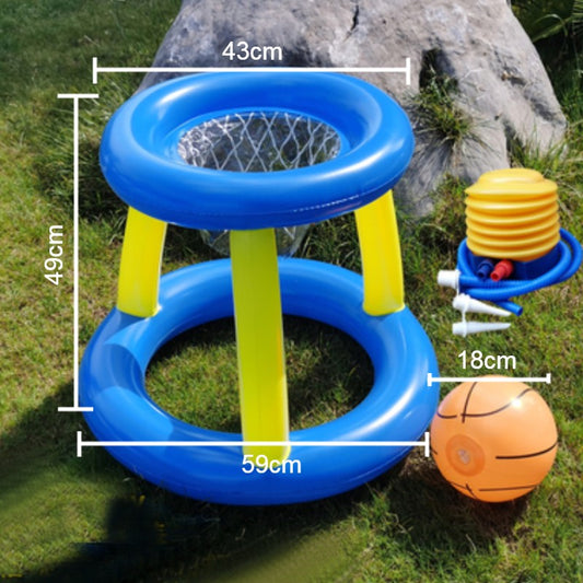 Frendorf | Aufblasbares Pool Float Set, einschließlich Bälle, Tor oder Netz und Pumpe, für Sommerparty & Spaß im Wasser, für Kinder und Erwachsene