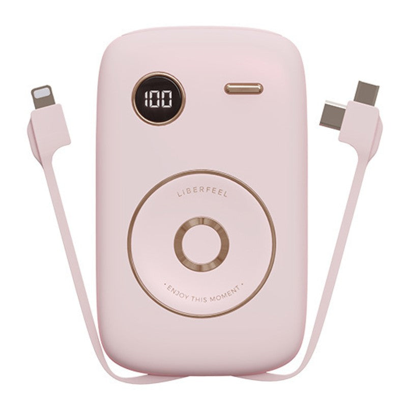 Frendorf | 10000mAh Powerbank, mit integriertem Kabel, LED-Batterieanzeige & 6 Ausgängen, unterstützt Schnellladung