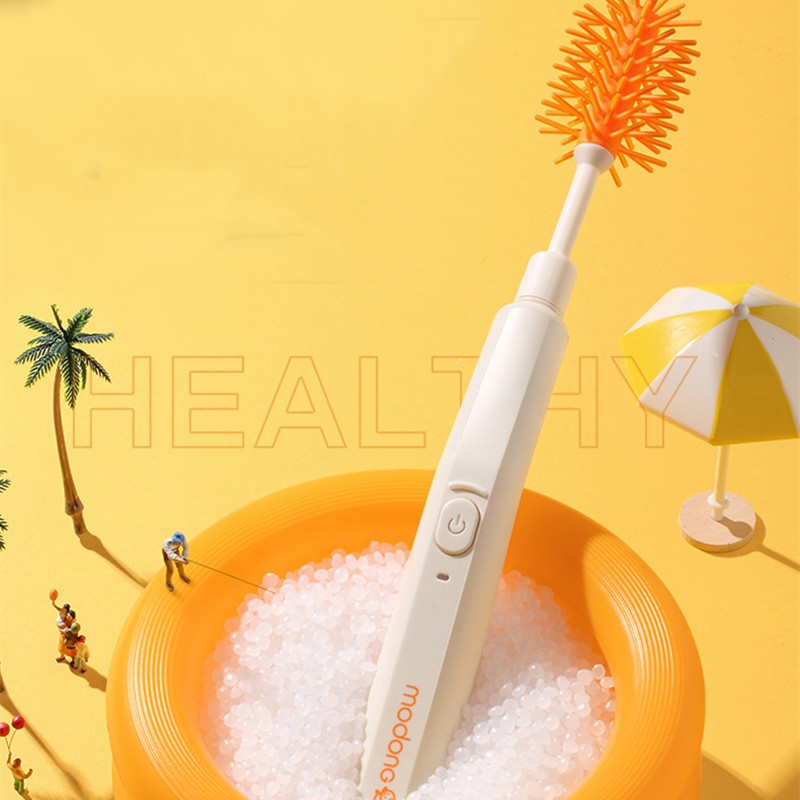 Frendorf | 2-in-1 wiederaufladbare Babyflaschenbürste, mit zwei austauschbaren Köpfen, ergonomisches Design & leistungsstarker Motor, für Flasche, Becher & mehr