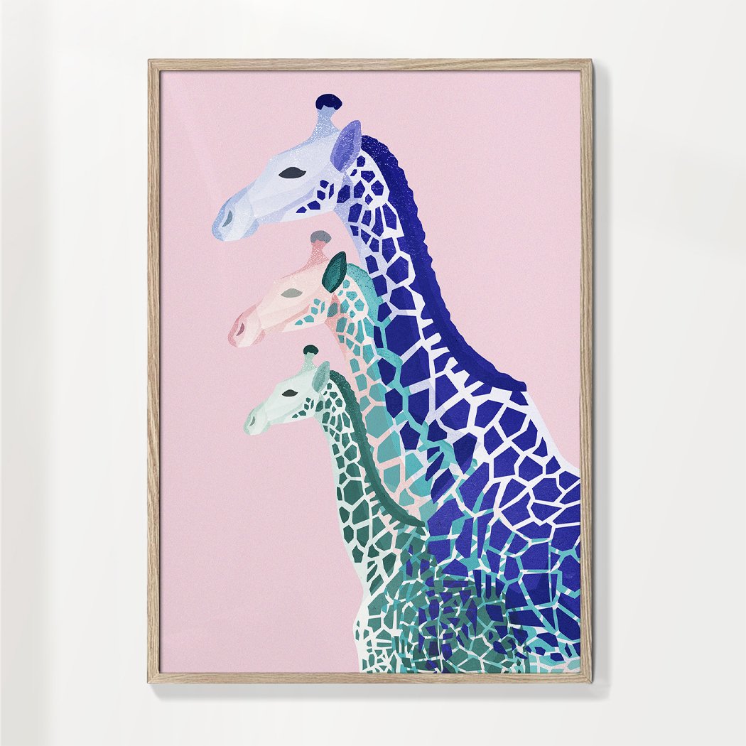 Giraffen in Pink
