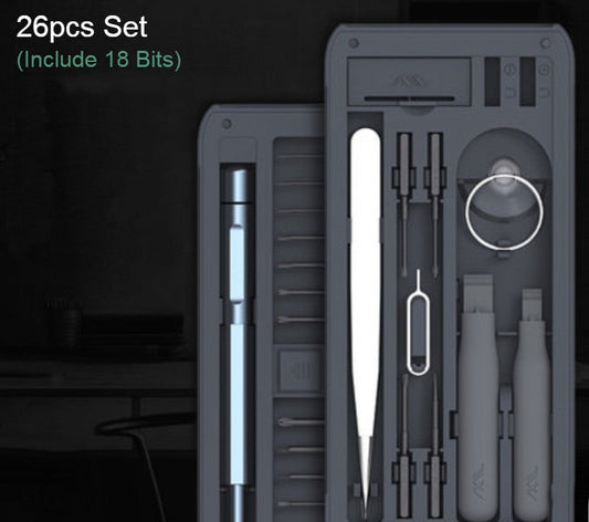 Frendorf | 30-in-1 Präzisions-Schraubendreher-Kit mit 45mm langen Schraubendrehereinsätzen, 28 verschiedenen Einsätzen, für Uhren, Kameras, Computer, Telefone, Spielzeug und mehr