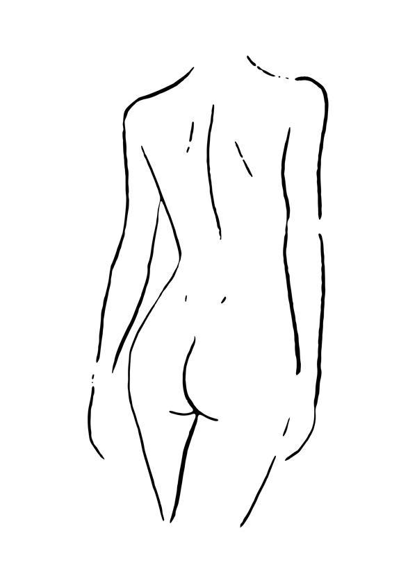 Body Sketch N 7 Schwarz & Weiß