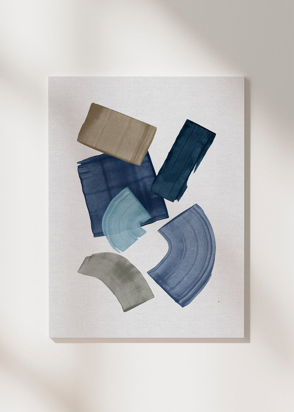 Frendorf | Leinwand Blau & Braun Farbblocke