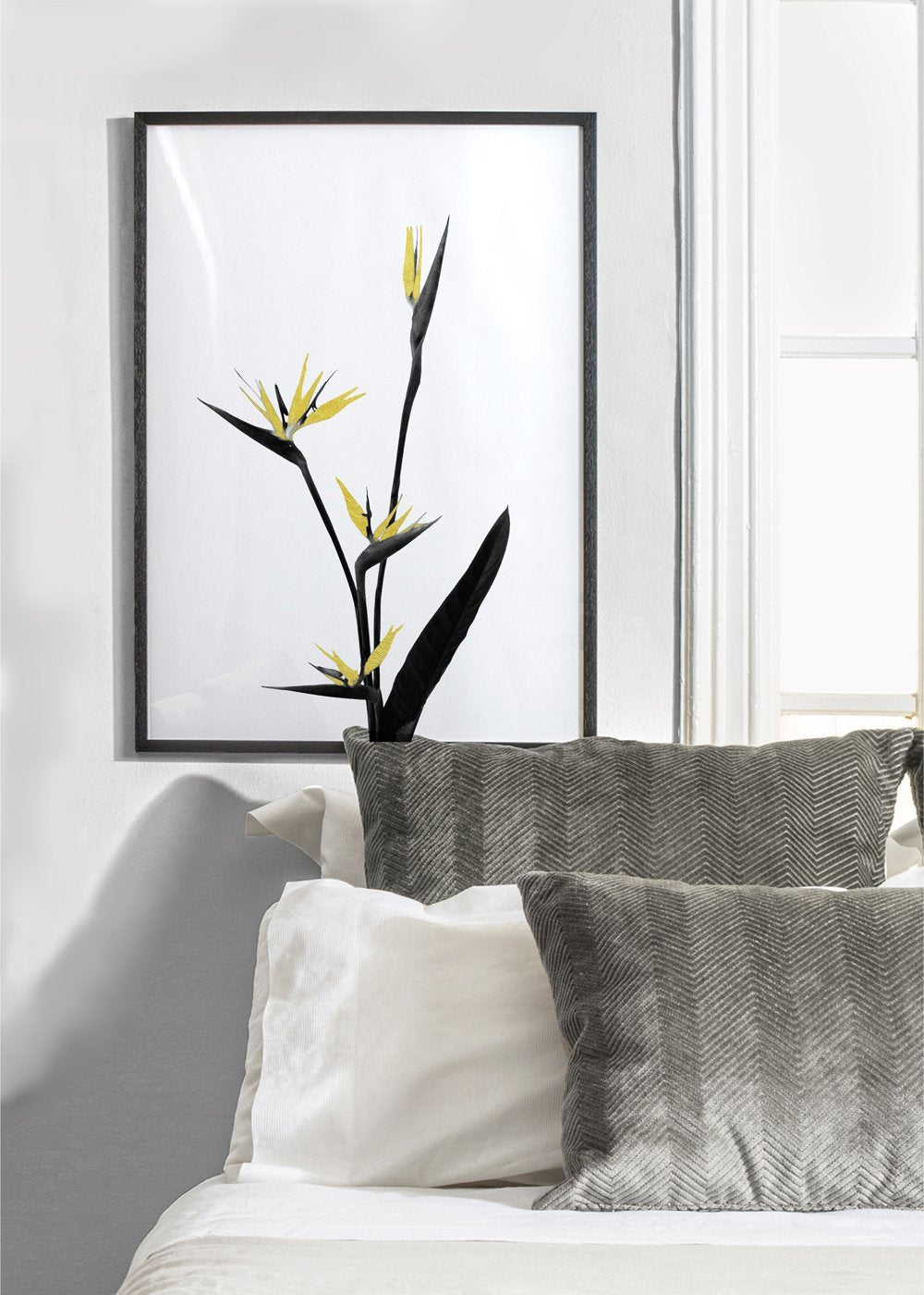 Blumen Minimal Schwarz und Gold 05