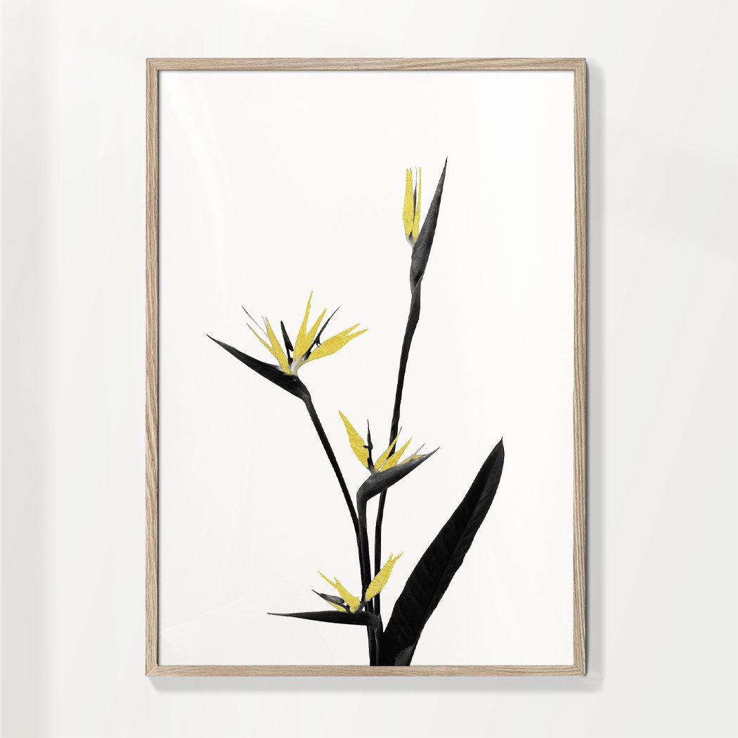 Blumen Minimal Schwarz und Gold 05