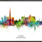 Dubai Skyline mehrfarbig