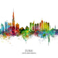 Dubai Skyline mehrfarbig