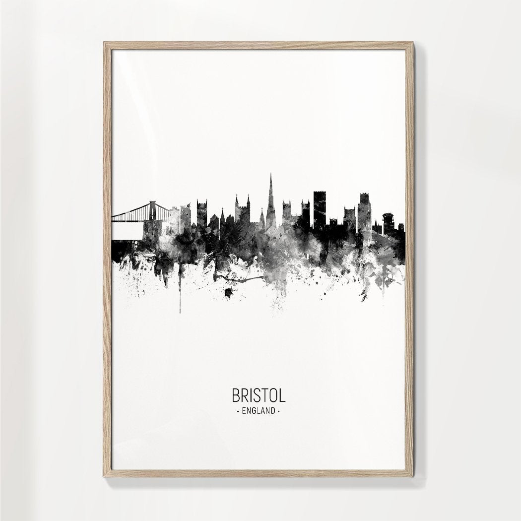 Bristol Skyline Schwarz und Weiß