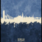 Sevilla Skyline Blau