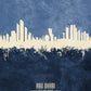 Abu Dhabi Skyline blue