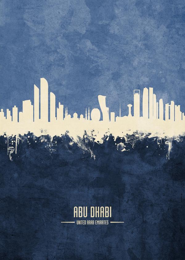 Abu Dhabi Skyline blue