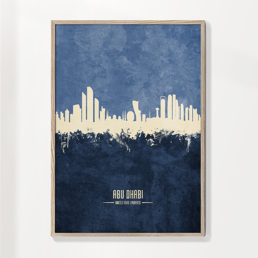 Abu Dhabi Skyline blue