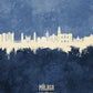Málaga Skyline blue