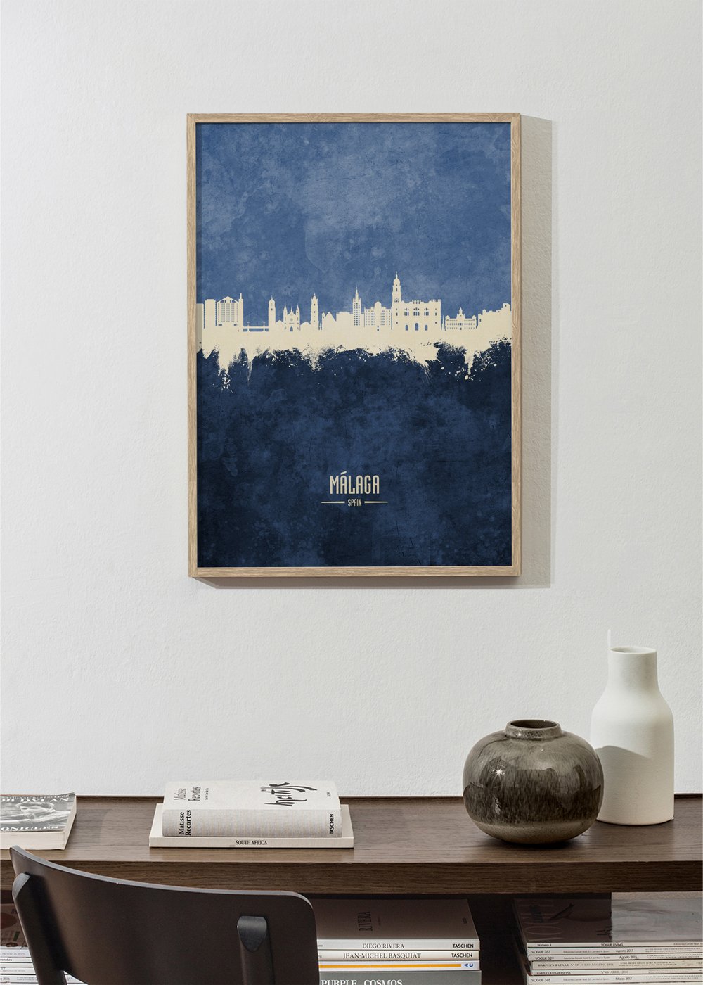 Málaga Skyline blue