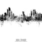 Abu Dhabi Skyline black and white