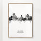 Abu Dhabi Skyline black and white