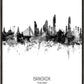 Bangkok Skyline black and white