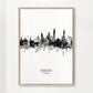 Bangkok Skyline black and white