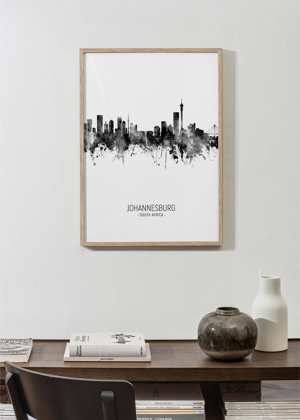 Johannesburg Skyline black and white