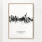 Johannesburg Skyline black and white