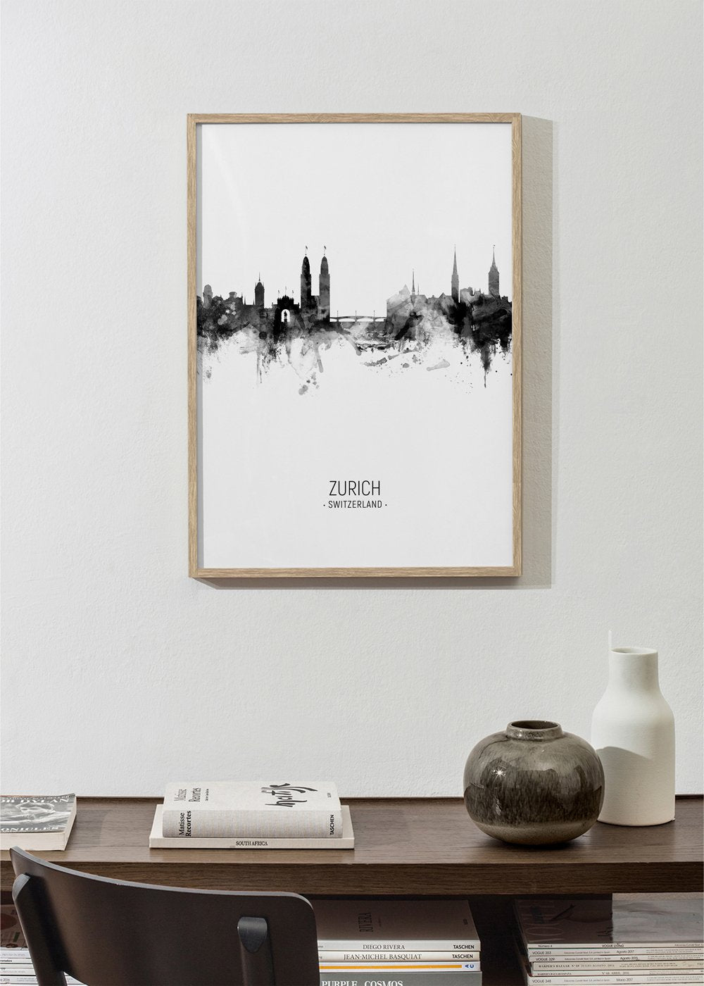 Zurich Skyline black and white