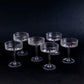 Rippierte Coupe Cocktailgläser - Set von 6