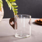 Frendorf | BrewWood Glas Kaffeetasse mit Holzgriff | Stilvoll & Hitzebeständig | Perfekt für Kaffee & Tee