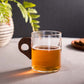 Frendorf | BrewWood Glas Kaffeetasse mit Holzgriff | Stilvoll & Hitzebeständig | Perfekt für Kaffee & Tee