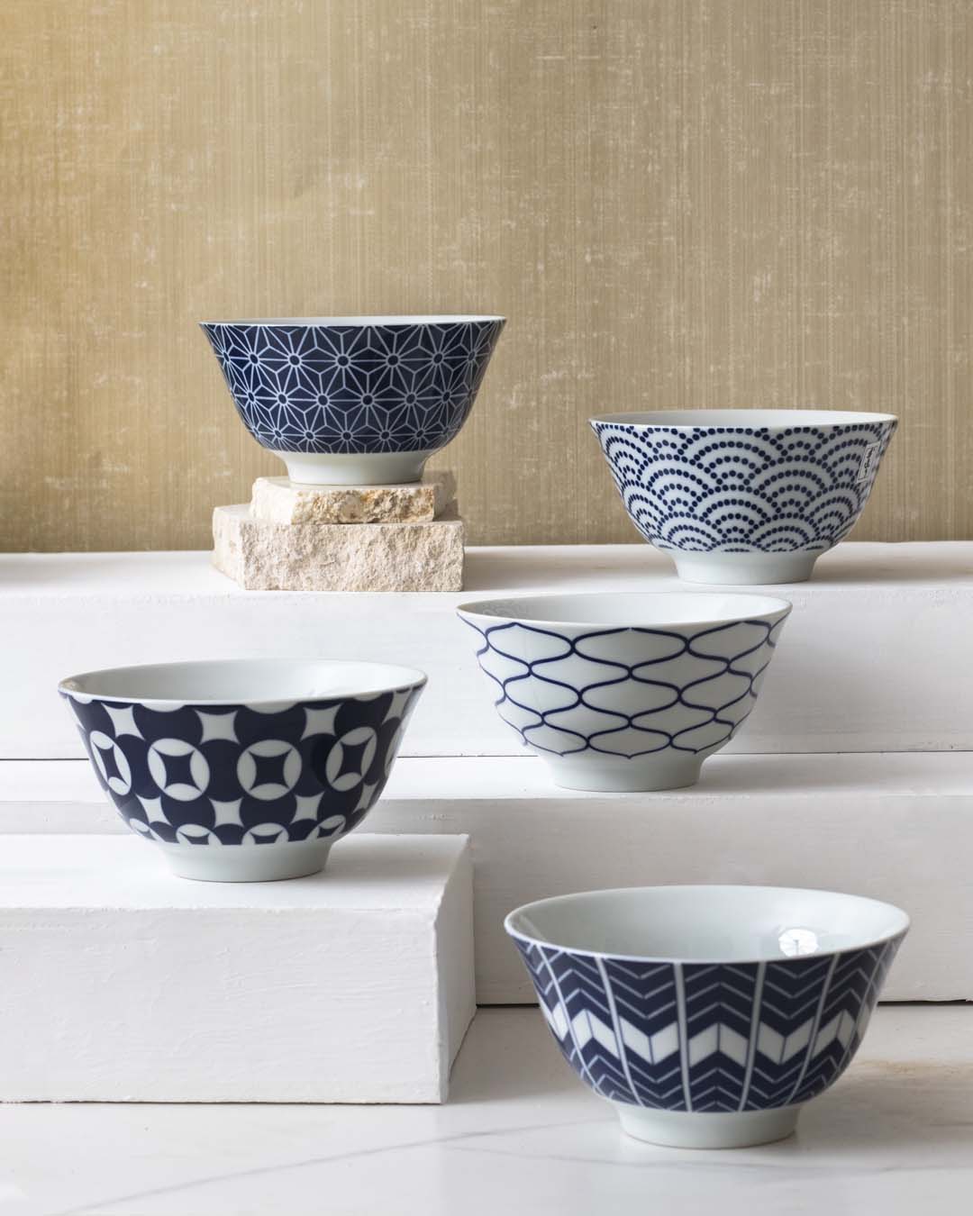 Frendorf | AurumServe Exklusives Set aus 5 Katoris | Handgefertigt | Dekorative Servierschalen | Hochwertiges Design