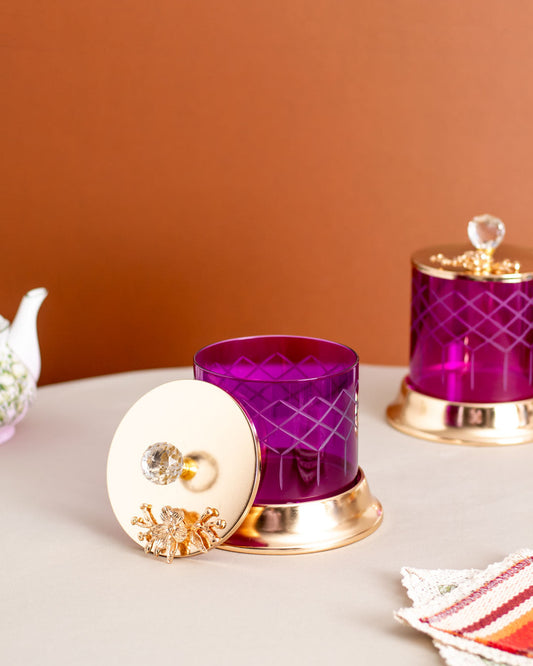 Frendorf | BerryGlass Ginkgo Glas mit Deckel – Groß | Stilvolles Vorratsglas | Hochwertige Aufbewahrungslösung